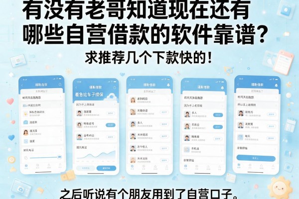 有没有老哥知道现在还有哪些自营借款的软件靠谱？求推荐几个下款快的！