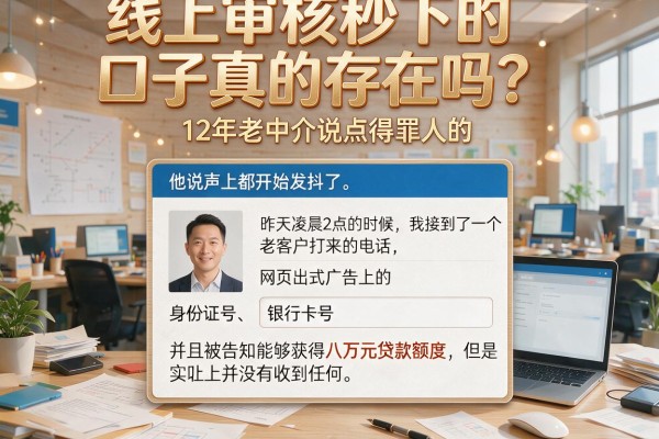 线上审核秒下的口子真的存在吗？12年老中介说点得罪人的