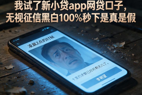 我试了新小贷app网贷口子，无视征信黑白100%秒下是真是假