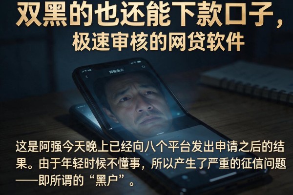 双黑的也还能下款口子，概括五个极速审核的网贷软件