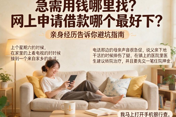 急需用钱哪里找？网上申请借款哪个最好下？亲身经历告诉你避坑指南