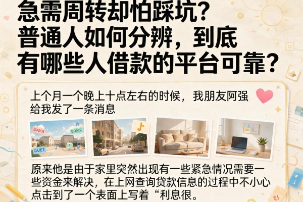 急需周转却怕踩坑？普通人如何分辨，到底有哪些人借款的平台可靠？
