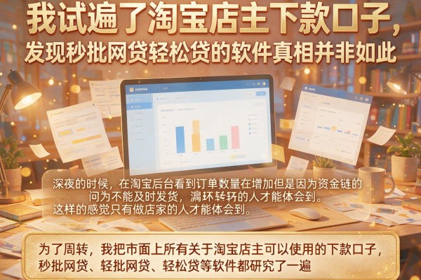 我试遍了淘宝店主下款口子，发现秒批网贷轻松贷的软件真相并非如此