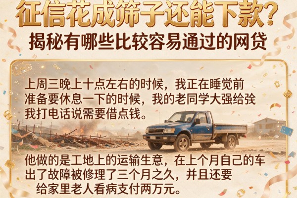 征信花成筛子还能下款?揭秘有哪些比较容易通过的网贷