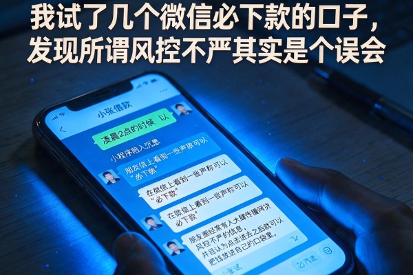 我试了几个微信必下款的口子，发现所谓风控不严其实是个误会