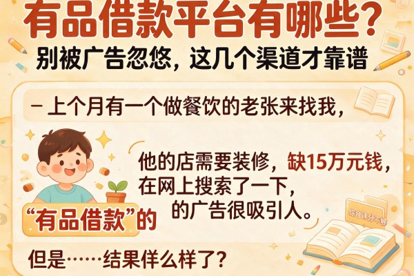 有品借款平台有哪些？别被广告忽悠，这几个渠道才靠谱