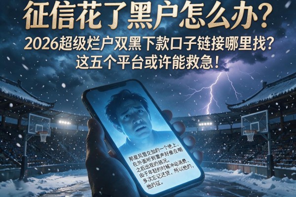 征信花了黑户怎么办？2026超级烂户双黑下款口子链接哪里找？这五个平台或许能救急！