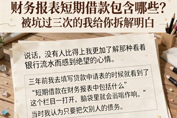 财务报表短期借款包含哪些？被坑过三次的我给你拆解明白