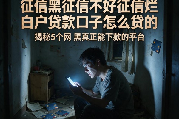 征信黑征信不好征信烂白户贷款口子怎么贷的，揭秘5个网黑真正能下款的平台