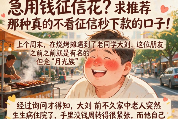 急用钱征信花？求推荐那种真的不看征信秒下款的口子！