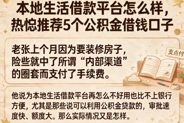 本地生活借款平台怎么样，热忱推荐5个公积金借钱口子