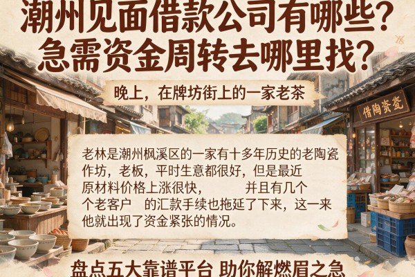 潮州见面借款公司有哪些？急需资金周转去哪里找？盘点五大靠谱平台助你解燃眉之急