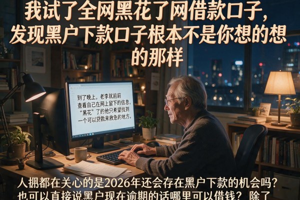 我试了全网黑花了网借款口子,发现黑户下款口子根本不是你想的那样