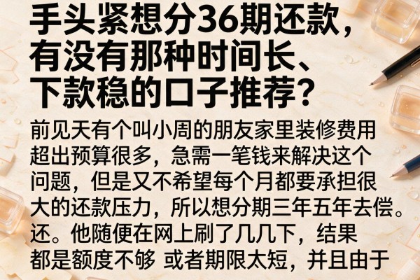 手头紧想分36期还款，有没有那种时间长、下款稳的口子推荐？