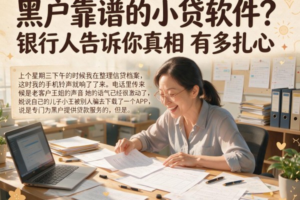 黑户靠谱的小贷软件？银行人告诉你真相有多扎心