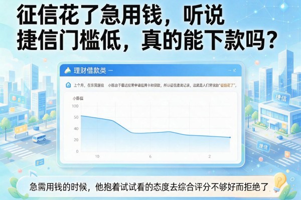 征信花了急用钱,听说捷信门槛低,真的能下款吗?