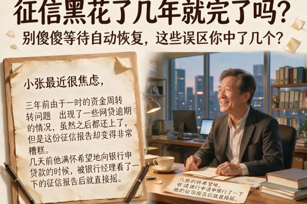 征信黑花了几年就完了吗？别傻傻等待自动恢复，这些误区你中了几个？