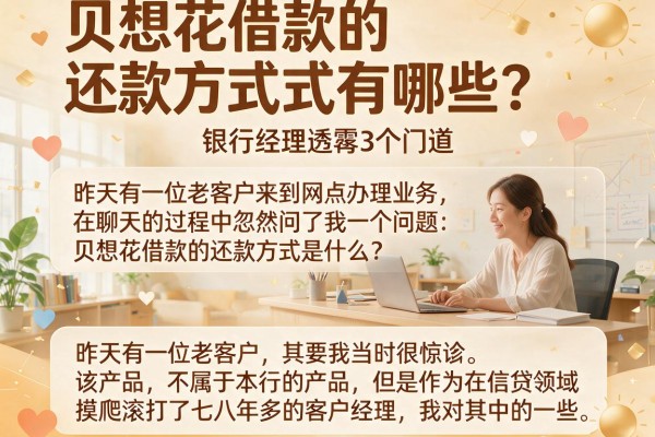 贝想花借款的还款方式有哪些？银行经理透露3个门道
