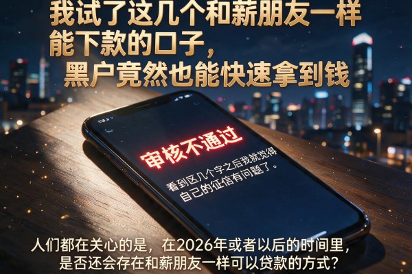 我试了这几个和薪朋友一样能下款的口子，黑户竟然也能快速拿到钱