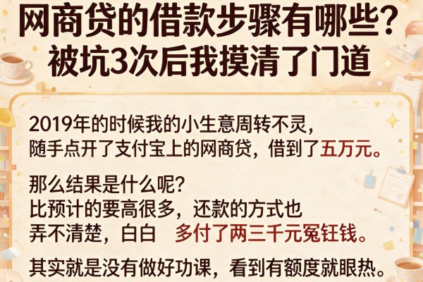 网商贷的借款步骤有哪些？被坑3次后我摸清了门道