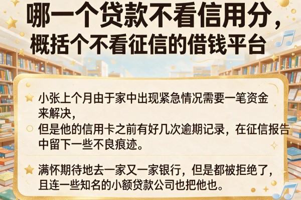 哪一个贷款不看信用分，概括五个不看征信的借钱平台