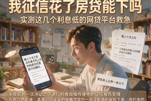 我征信花了房贷能下吗，实测这几个利息低的网贷平台救急