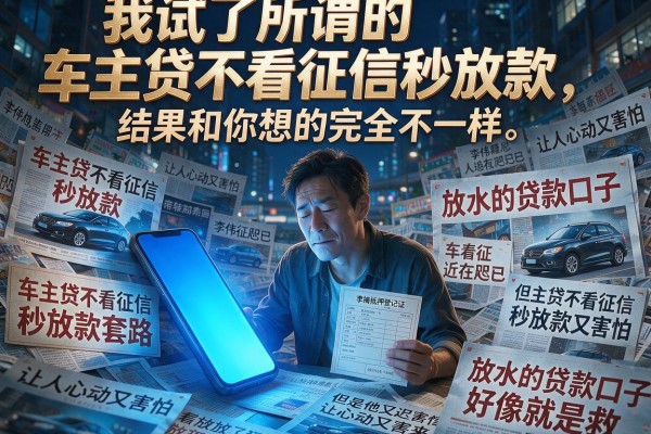 我试了所谓的车主贷不看征信秒放款，结果和你想的完全不一样