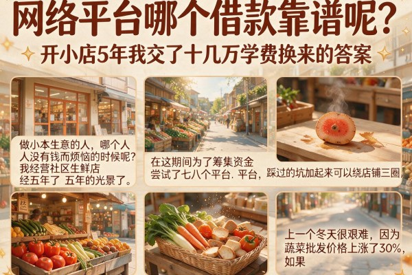 网络平台哪个借款靠谱呢？开小店5年我交了十几万学费换来的答案
