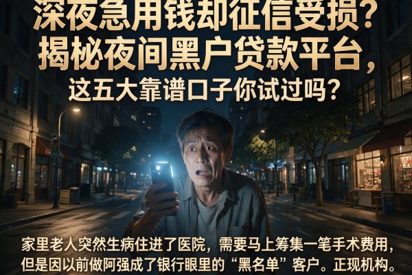 深夜急用钱却征信受损？揭秘夜间黑户贷款平台，这五大靠谱口子你试过吗？