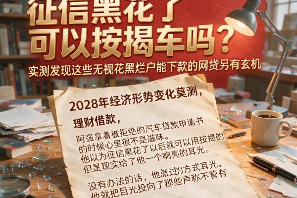 征信黑花了可以按揭车吗？实测发现这些无视花黑烂户能下款的网贷另有玄机