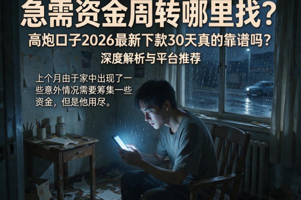 急需资金周转哪里找？高炮口子2026最新下款30天真的靠谱吗？深度解析与平台推荐