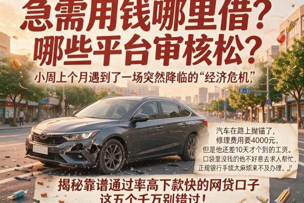 急需用钱哪里借？哪些平台审核松？揭秘靠谱通过率高下款快的网贷口子，这五个千万别错过！