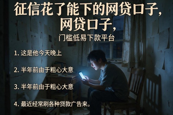征信花了能下的网贷口子,条列五个门槛低易下款平台