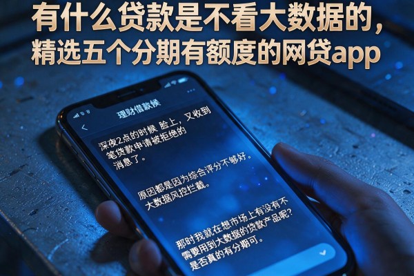 有什么贷款是不看大数据的，精选五个分期有额度的网贷app