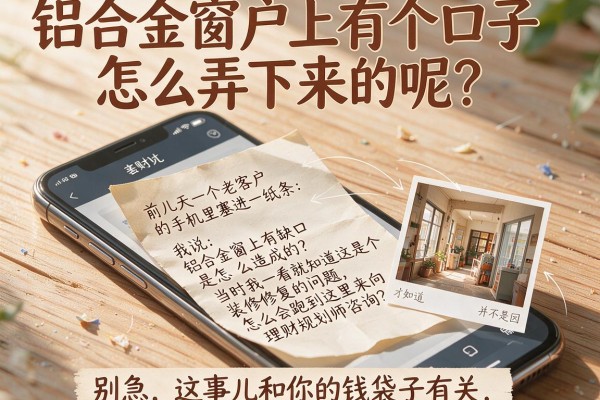 铝合金窗户上有个口子怎么弄下来的呢？别急，这事儿和你的钱袋子有关