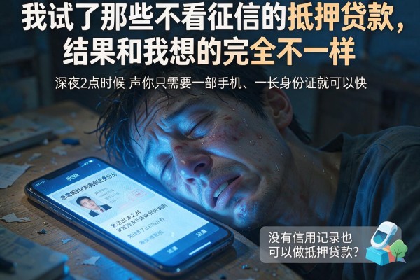 我试了那些不看征信的抵押贷款，结果和我想的完全不一样