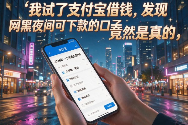 我试了支付宝借钱，发现网黑夜间可下款的口子竟然是真的