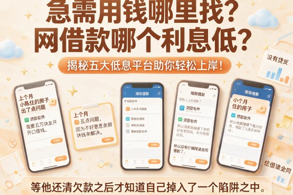 急需用钱哪里找？网借款哪个利息低？揭秘五大低息平台助你轻松上岸！