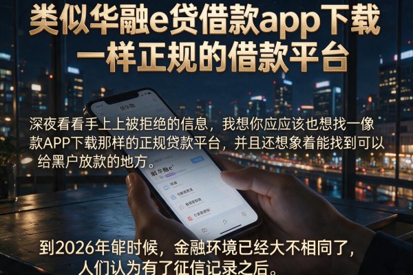 类似华融e贷借款app下载一样正规的借款平台，胪列五个黑户都能下的软件