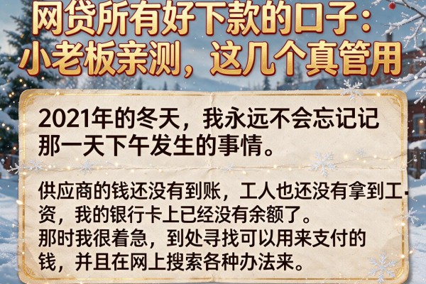 网贷所有好下款的口子：小老板亲测，这几个真管用
