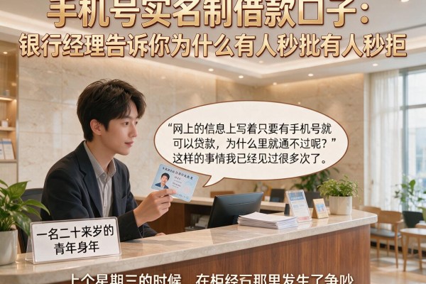 手机号实名制借款口子：银行经理告诉你为什么有人秒批有人秒拒