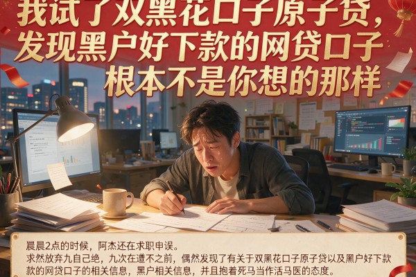 我试了双黑花口子原子贷,发现黑户好下款的网贷口子根本不是你想的那样