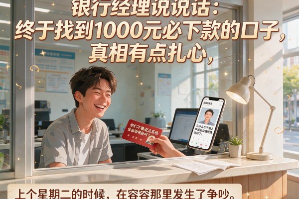 银行经理说实话：终于找到1000元必下款的口子，真相有点扎心