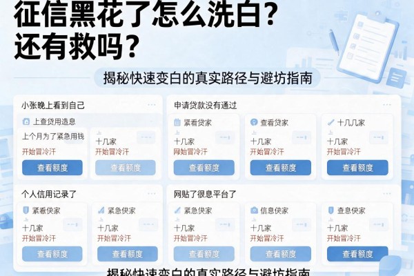 征信黑花了怎么洗白？还有救吗？揭秘快速变白的真实路径与避坑指南