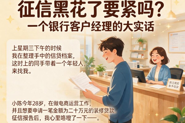 征信黑花了要紧吗?一个银行客户经理的大实话