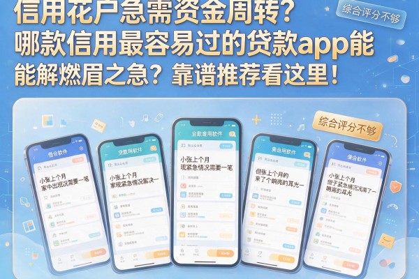 信用花户急需资金周转？哪款信用最容易过的贷款app能解燃眉之急？靠谱推荐看这里！