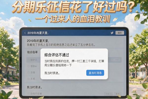 分期乐征信花了好过吗？一个过来人的血泪教训