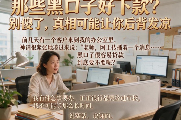 那些黑口子好下款？别傻了，真相可能让你后背发凉
