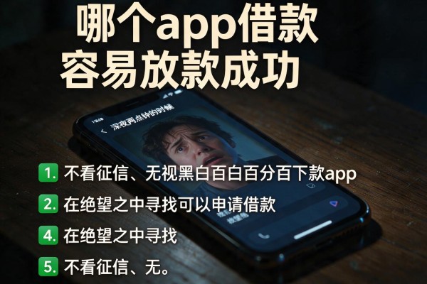 哪个app借款容易放款成功，条列5个不看征信无视黑白百分百下款app