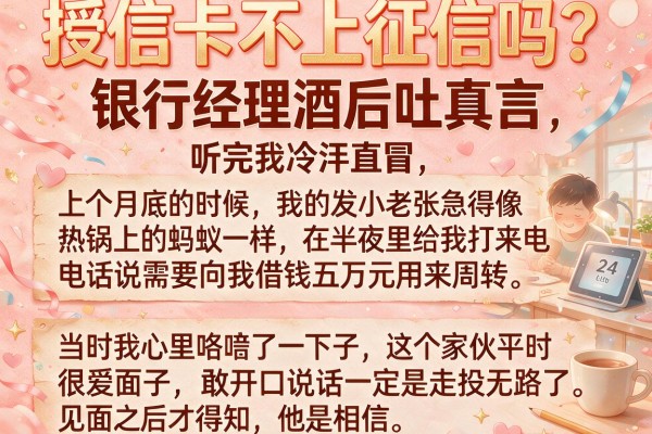 授信卡不上征信吗？银行经理酒后吐真言，听完我冷汗直冒